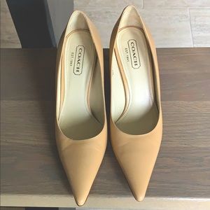 Coach leather pumps, nude color, size 7.5B